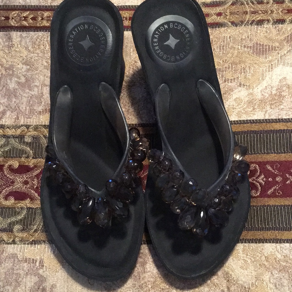 BCBG wedge sandals